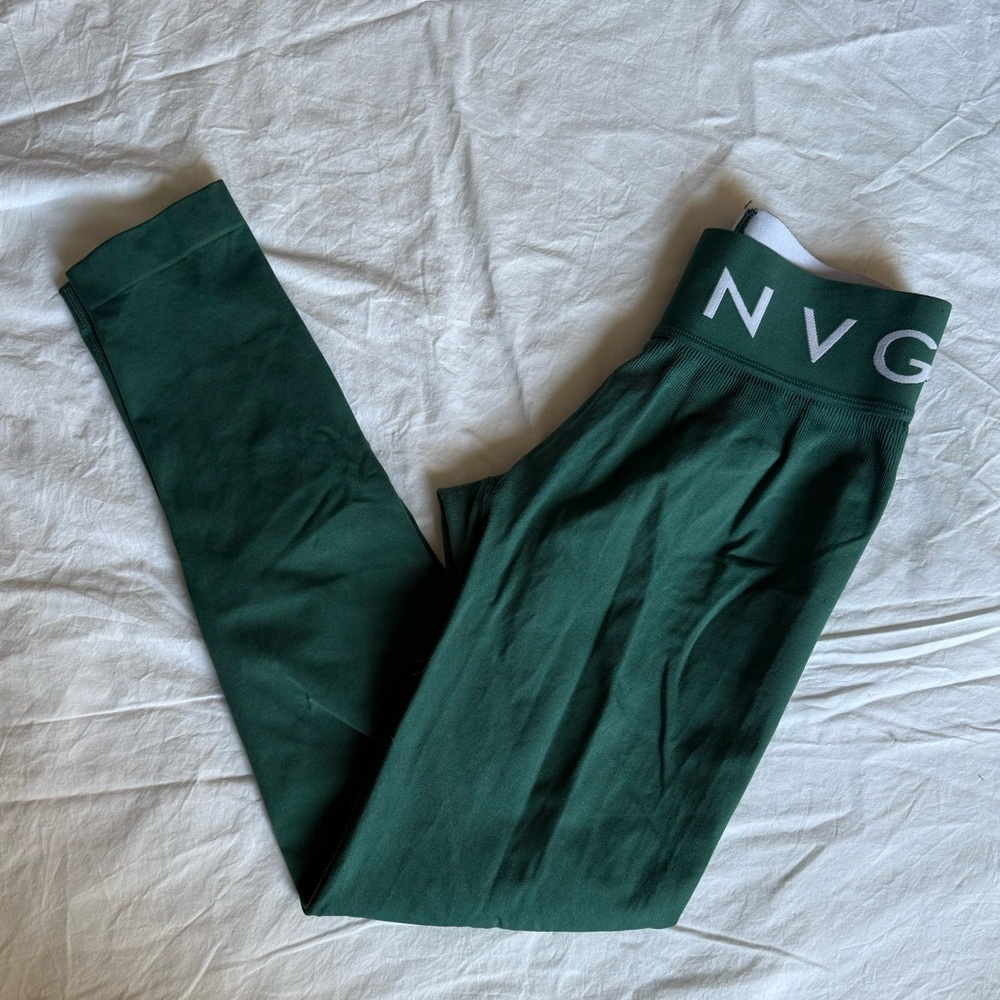 NVGTN Emerald Green Sport Seamless Leggings Size Medium - Picture 10 of 10